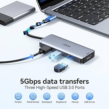 MacBook Air + Multiportアダプタ Amazon.com: USB-C Hub Multiport Adapter for MacBook Air/Pro - 6 in